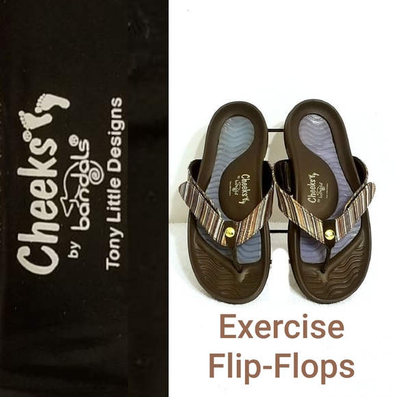 Bandals Shoes - Tony Little Cheeks by Bandals Exercise Flip-Flops